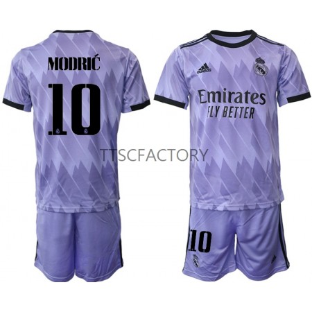 Fußballtrikots Real Madrid Luka Modrić 10 Kinder 2022-2023 Kurzarm Auswärts-trikot kaufen